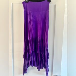 Phoenix Rising Purple Skirt With Ruffle - Small
